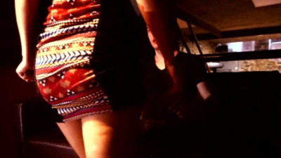 Delightful Lena Rica at homemade trailer
