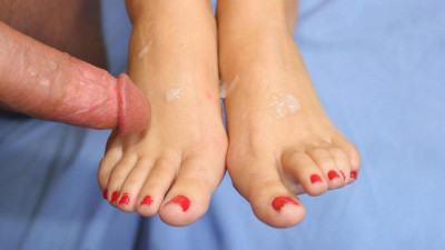 Blowjob scene with naughty Ashley Anne from Bare Foot Fuckers