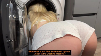 Perky Blondessa's cum in mouth scene