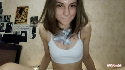 Sultry HiYouth's cum on face clip