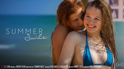 Olivia Grace and Chrissy Fox's hot kissing video by Sex Art