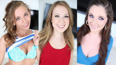 Matchless Bella Skye and Brooke Bliss at handjob sex