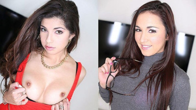 Noble Ava Taylor and Stella May's ffm in threesome movie