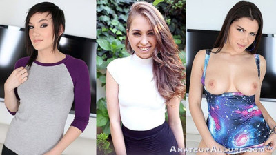 Footjob scene with modest Riley Reid and Valentina Nappi from Amateur Allure