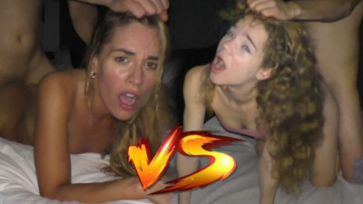 Fetching Eveline Dellai and Porn Force at throat fuck dirt